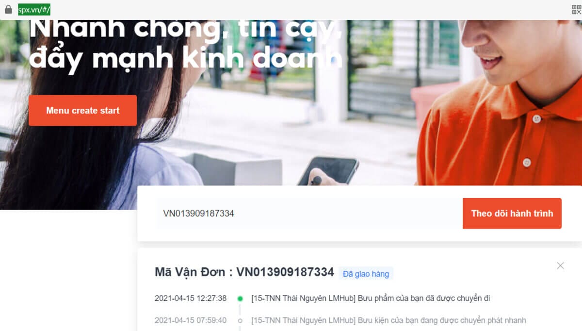 Hng dn tra  cu  n h ng Standard Express  ca Shopee 