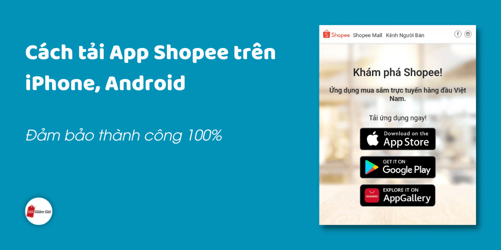Cách tải App Shopee trên iPhone, Android