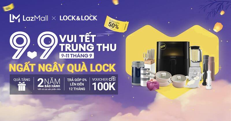 Lock&Lock Flagship Store sale lớn trên Lazada 9.9